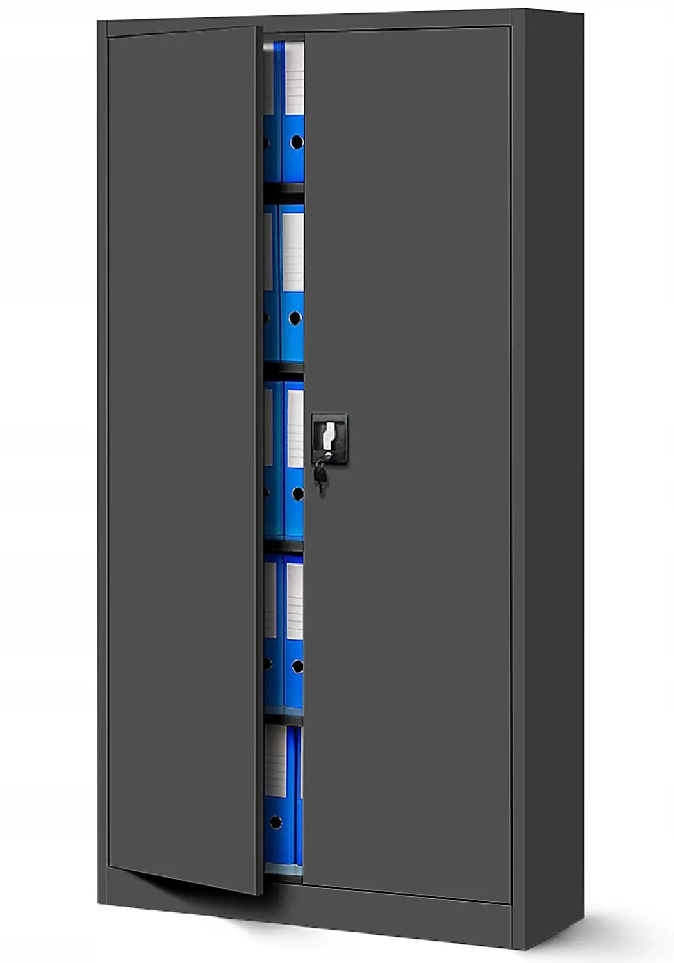 Armoire en métal verrouillable JAN H, 900 x 1950 x 400 mm, antracite