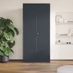 Armoire en métal verrouillable JAN H, 900 x 1950 x 400 mm, antracite