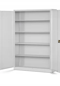 Armoire en métal verrouillable JAN H 1150 x 1850 x 400 mm gris
