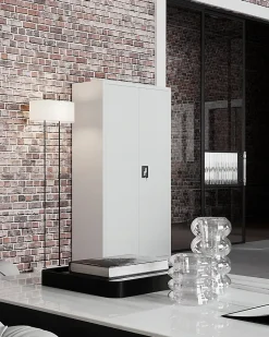 Armoire en métal verrouillable JAN, 900 x 1850 x 400 mm, gris