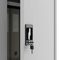 Armoire en métal verrouillable JAN, 900 x 1850 x 400 mm, gris