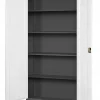 Armoire en métal verrouillable JAN H, 900 x 1950 x 400 mm, blanc