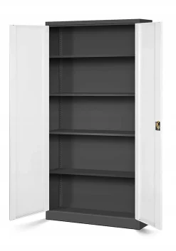 Armoire en métal verrouillable JAN H, 900 x 1950 x 400 mm, blanc