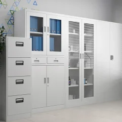 Armoire en métal verrouillable JAN H, 900 x 1950 x 400 mm, blanc
