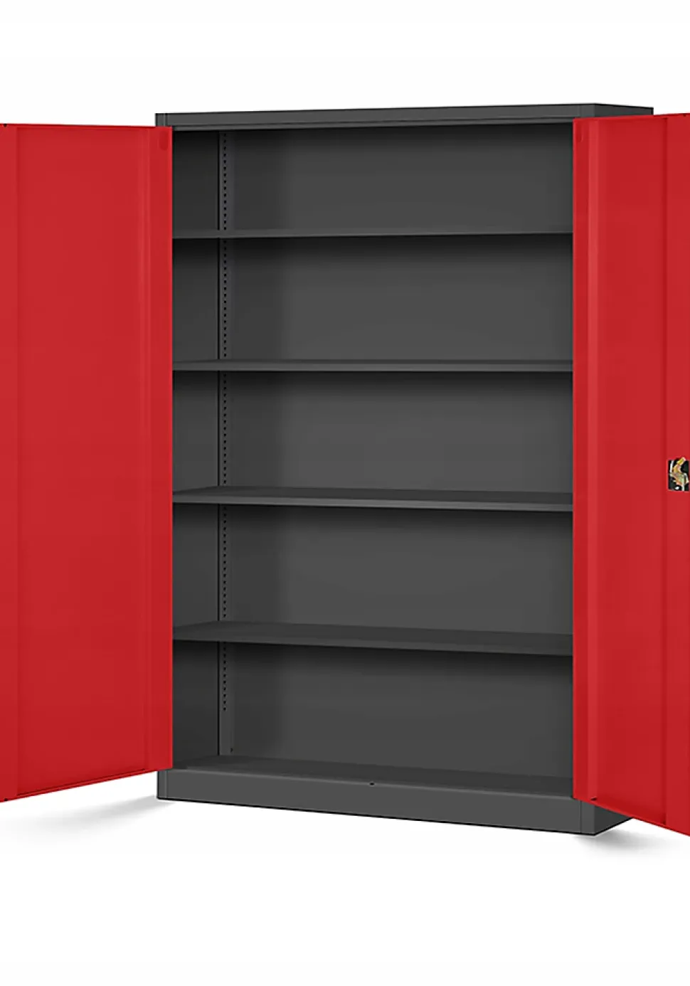 Armoire en métal verrouillable JAN H 1150 x 1850 x 400 mm rouge