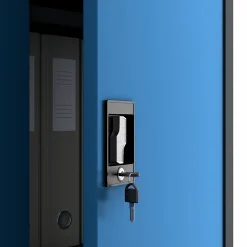 Armoire en métal verrouillable JAN H 1150 x 1850 x 400 mm bleu