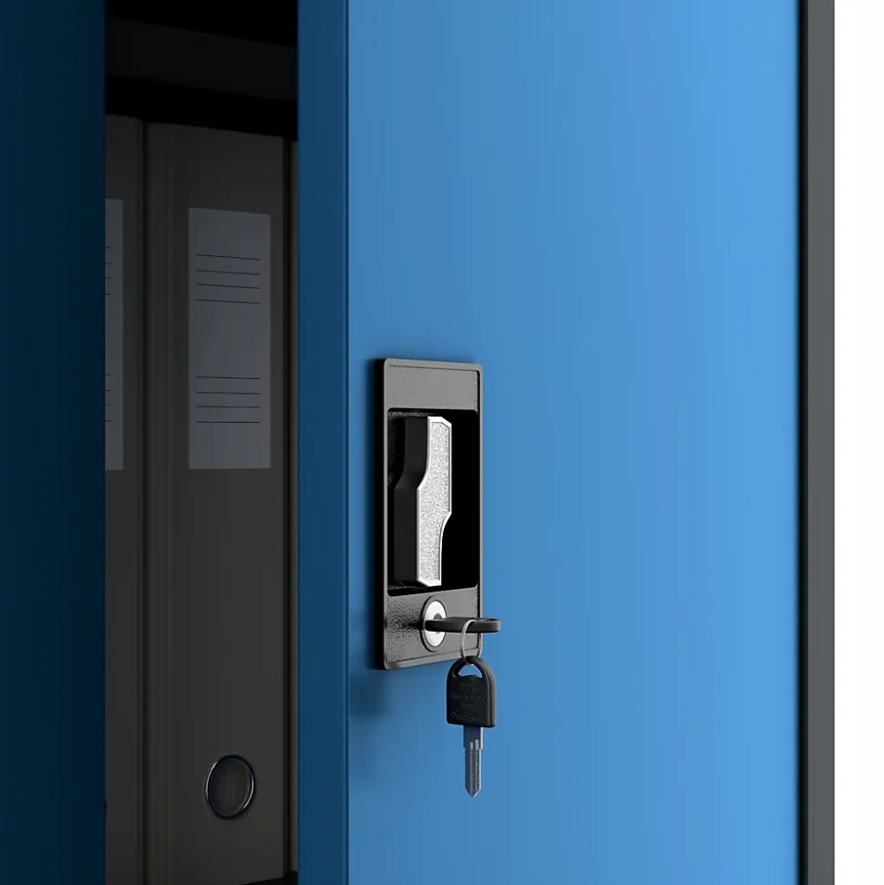 Armoire en métal verrouillable JAN H 1150 x 1850 x 400 mm bleu