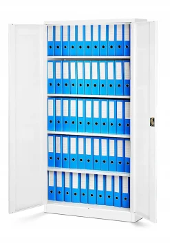 Armoire en métal verrouillable JAN H, 900 x 1950 x 400 mm, blanc