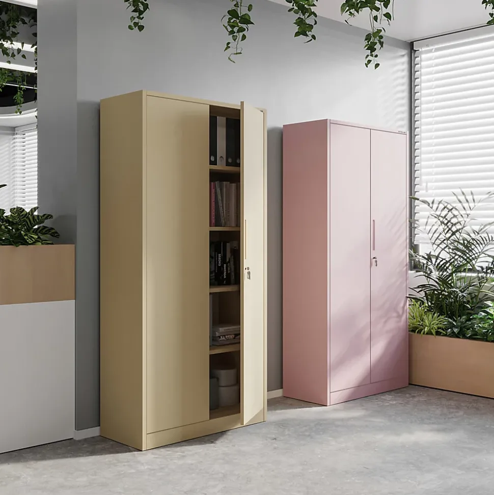 Armoire en métal verrouillable JAN H, 900 x 1950 x 400 mm, beige