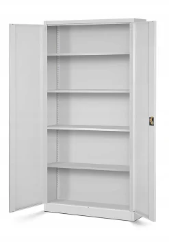 Armoire en métal verrouillable JAN H, 900 x 1950 x 400 mm, gris