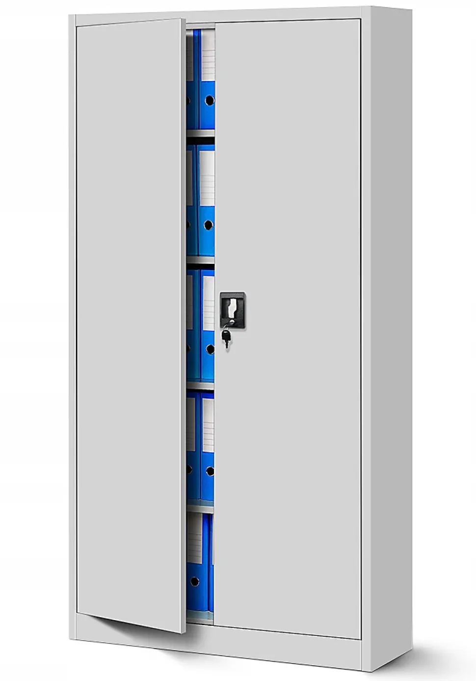 Armoire en métal verrouillable JAN H, 900 x 1950 x 400 mm, gris