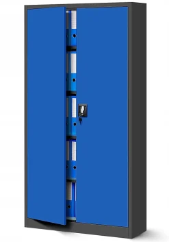 Armoire en métal verrouillable JAN H, 900 x 1950 x 400 mm, bleu