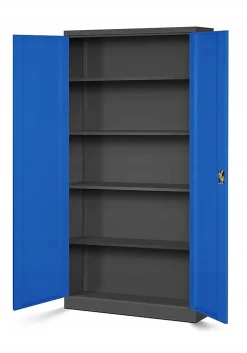 Armoire en métal verrouillable JAN H, 900 x 1950 x 400 mm, bleu