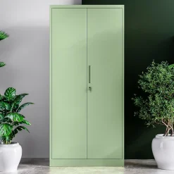 Armoire en métal verrouillable JAN H, 900 x 1950 x 400 mm, vert