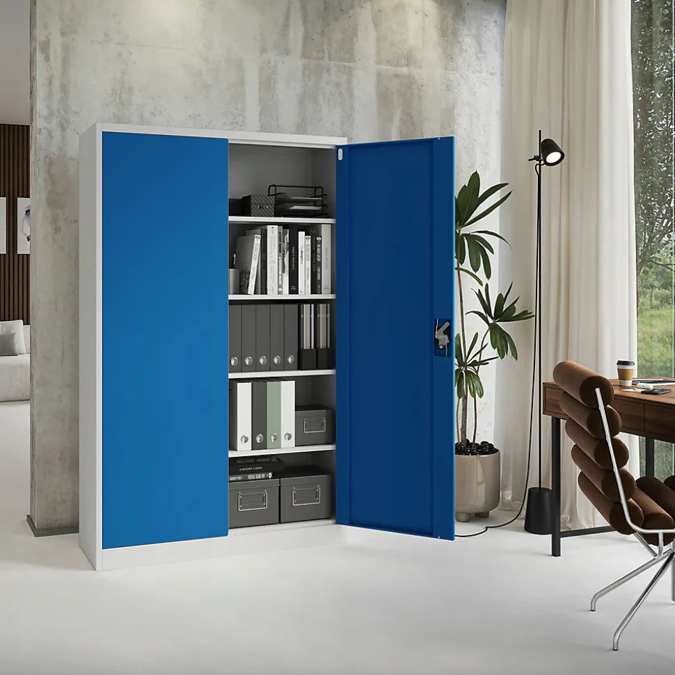 Armoire en métal verrouillable JAN H 1150 x 1850 x 400 mm bleu