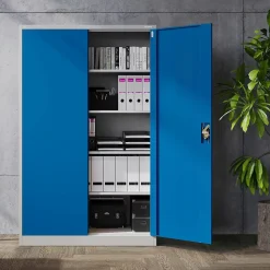 Armoire en métal verrouillable JAN H 1150 x 1850 x 400 mm bleu