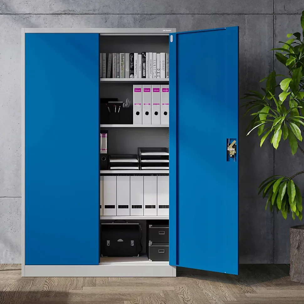 Armoire en métal verrouillable JAN H 1150 x 1850 x 400 mm bleu