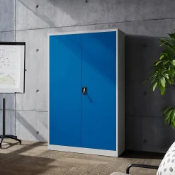 Armoire en métal verrouillable JAN H 1150 x 1850 x 400 mm bleu