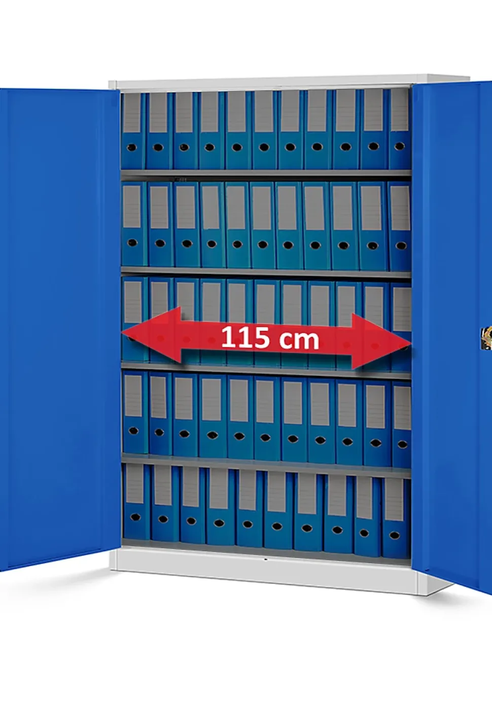 Armoire en métal verrouillable JAN H 1150 x 1850 x 400 mm bleu