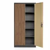 Armoire en métal verrouillable JAN H, 900 x 1950 x 400 mm marron