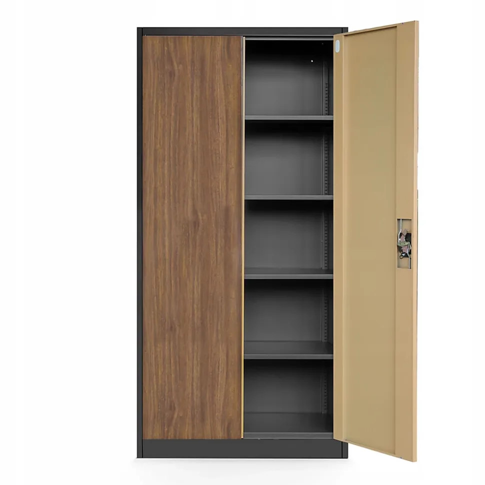 Armoire en métal verrouillable JAN H, 900 x 1950 x 400 mm marron