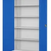 Armoire en métal verrouillable JAN H, 900 x 1950 x 400 mm, bleu gris
