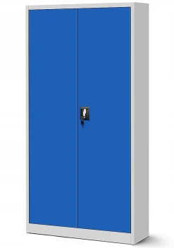 Armoire en métal verrouillable JAN H, 900 x 1950 x 400 mm, bleu gris