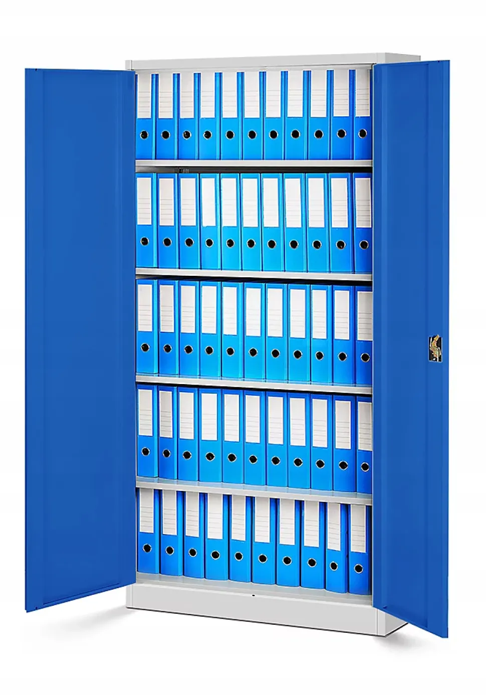Armoire en métal verrouillable JAN H, 900 x 1950 x 400 mm, bleu gris