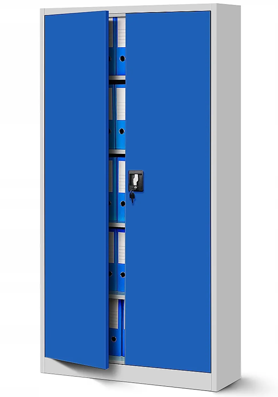 Armoire en métal verrouillable JAN H, 900 x 1950 x 400 mm, bleu gris