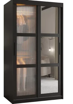 Armoire FLUTES 2 a portes coulissantes H. 200 x L. 100 x P. 62 2 portes