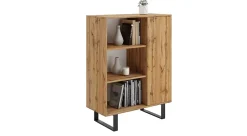 Armoire Fondi chêne artisanal or, style loft