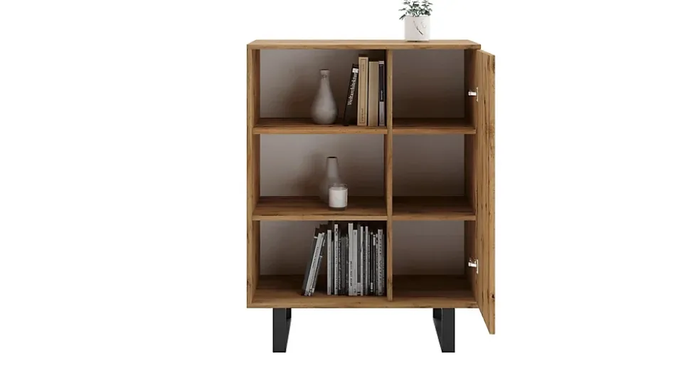 Armoire Fondi chêne artisanal or, style loft