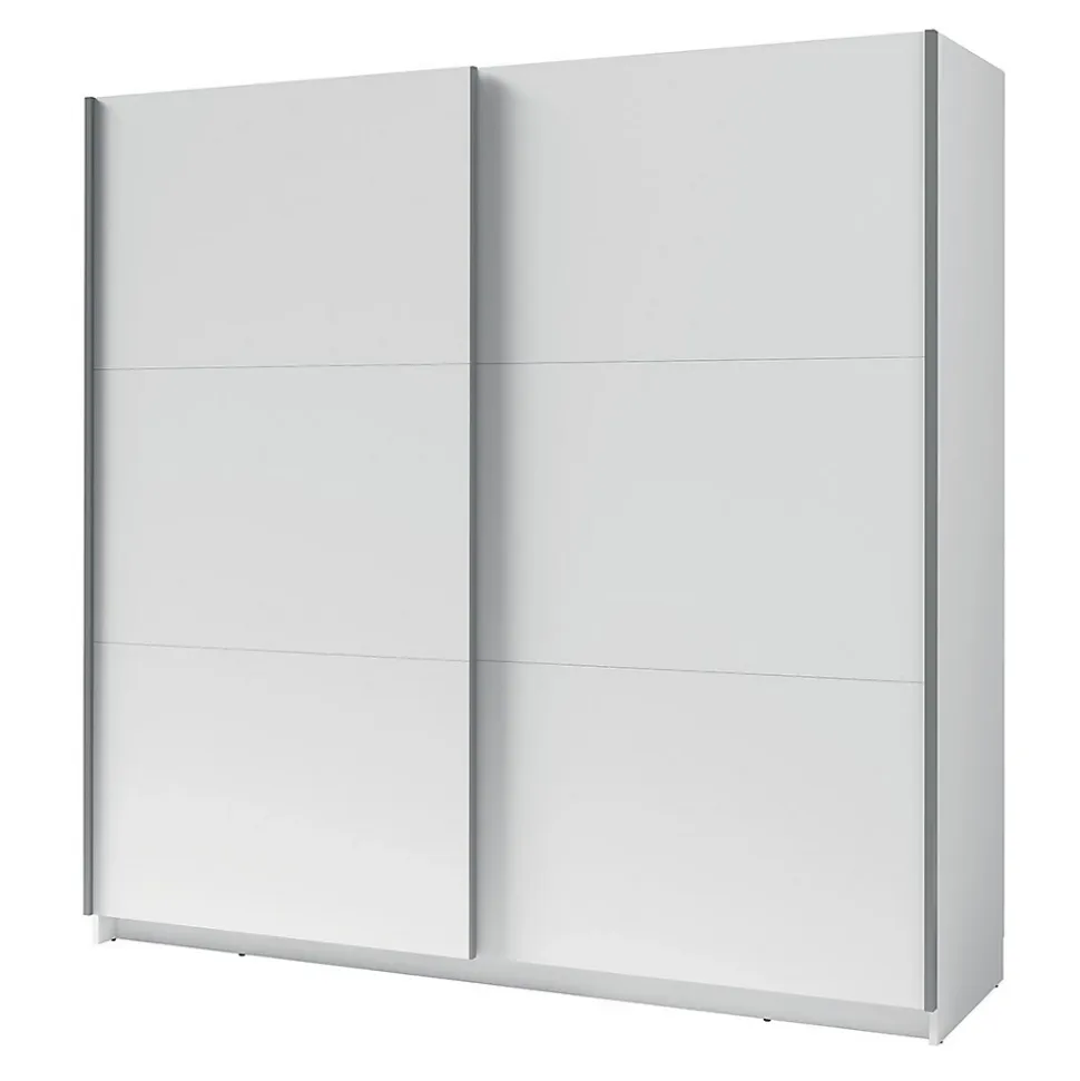 Armoire, garde robe 200 cm 2 portes coulissantes - blanc - Collection ARSALA
