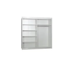 Armoire, garde robe 200 cm 2 portes coulissantes - blanc - Collection ARSALA