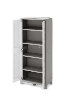 Armoire haute blanc Major 4 tablettes L. 80 x H. 182 x P. 44 cm