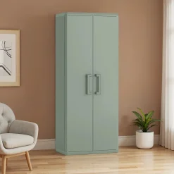 Armoire haute Keter Quadra vert L.68 x H.166 x P.39 cm