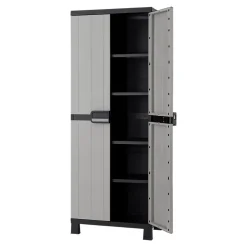 Armoire haute plastique 4 tablettes Links L.65 x H.173 x P.37 cm