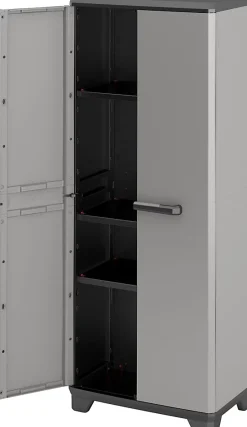 Armoire haute plastique 3 tablettes L.68 x H.173 x P.39 cm