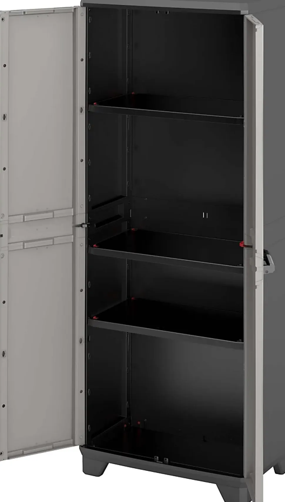 Armoire haute plastique 3 tablettes L.68 x H.173 x P.39 cm