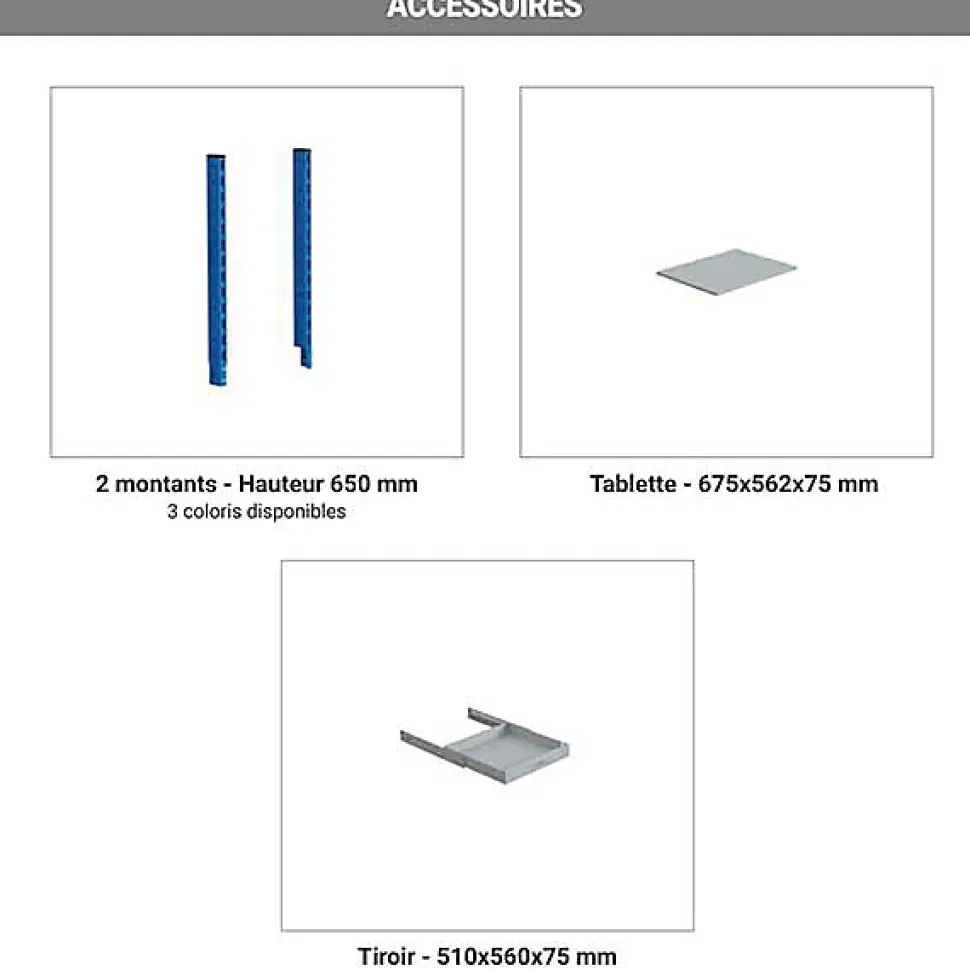 Armoire informatique fixe - Gris anthracite - Box écran 24 pouces inclinable et plateau - W040010029-GCGC