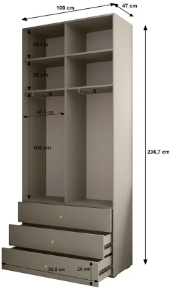 Armoire Inova 4 100/47/236,7 2 portes