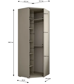 Armoire Inova 4 81,7/47/236,7 1 portes