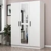 Armoire KALE blanc avec miroir 135x52x190 cm