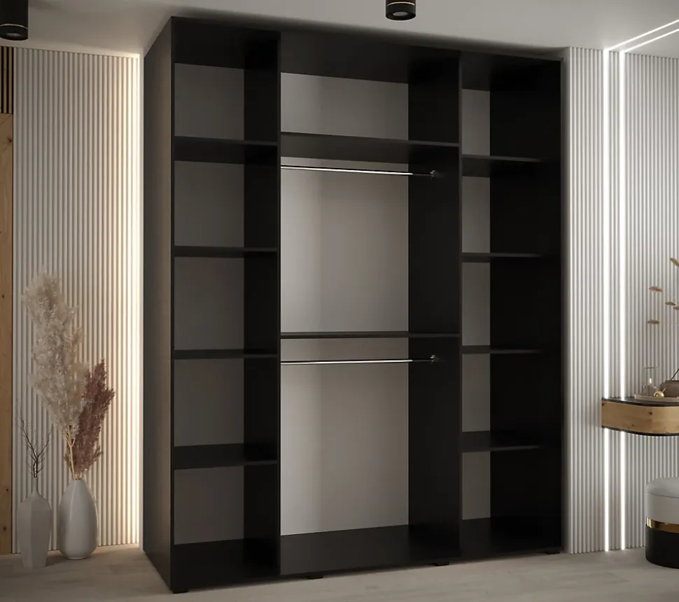 Armoire Lanko 2 a portes coulissantes H. 235,2 x L. 200 x P. 60 3 portes