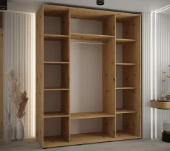 Armoire Lanko 2 a portes coulissantes H. 235,2 x L. 200 x P. 60 3 portes