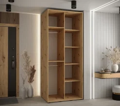 Armoire Lanko 2 a portes coulissantes H. 235,2 x L. 120 x P. 60 2 portes