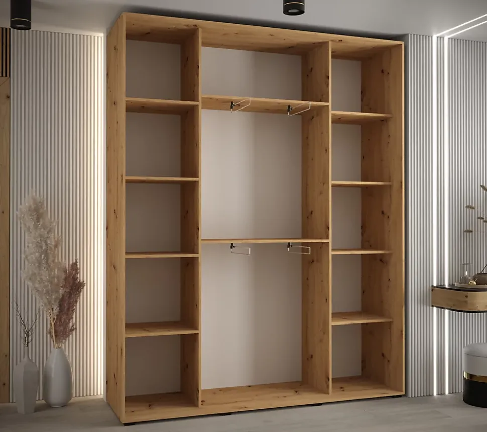 Armoire Lanko 2 a portes coulissantes H. 235,2 x L. 200 x P. 45 3 portes