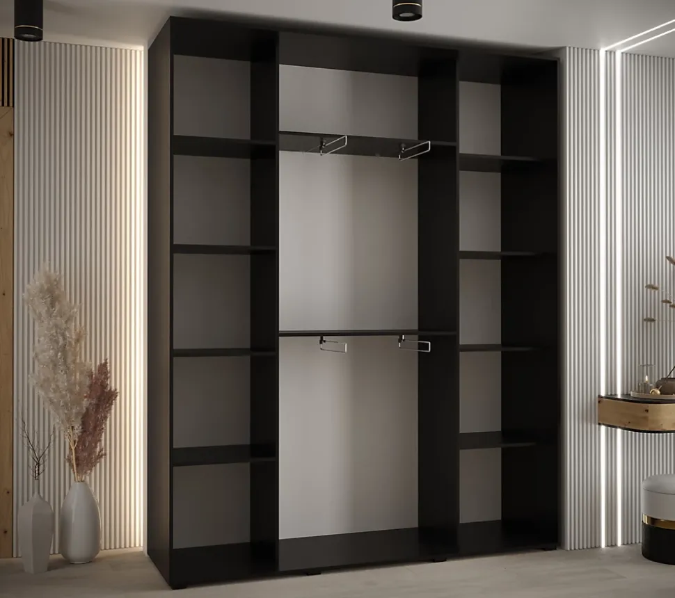 Armoire Lanko 1 a portes coulissantes H. 235,2 x L. 200 x P. 45 3 portes