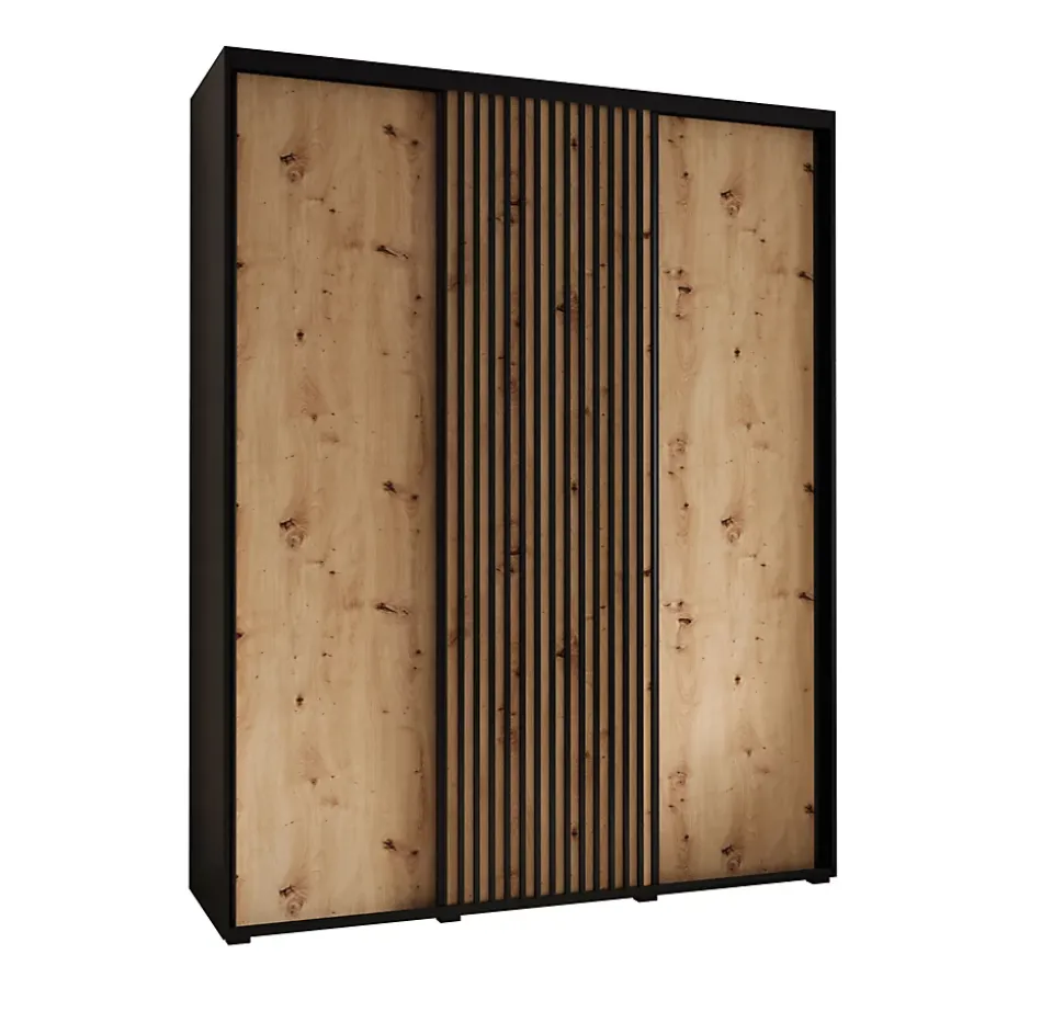 Armoire Lanko 1 a portes coulissantes H. 235,2 x L. 200 x P. 45 3 portes