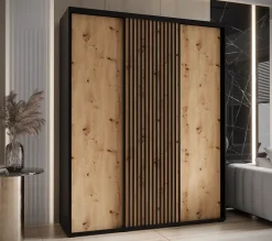 Armoire Lanko 1 a portes coulissantes H. 235,2 x L. 200 x P. 45 3 portes